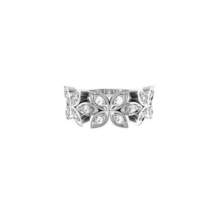 Contemporary Tanisa Nahata Blooming Diamond 0.30ct. Fancy Ring in 18Karat Gold. For Sale