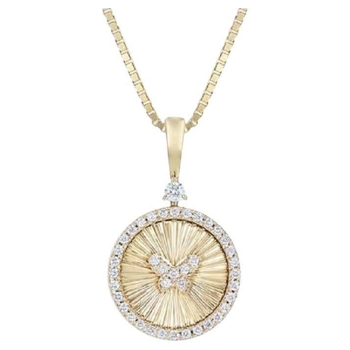 Tanisa Nahata Butterfly Diamond 0.309ct. Pendant in 18Karat Yellow Gold.