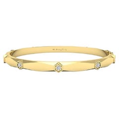 Tanisa Nahata Classic Diamant 0,32ct. Sechseckiger Spiegelarmreif aus 18 Karat Gold.