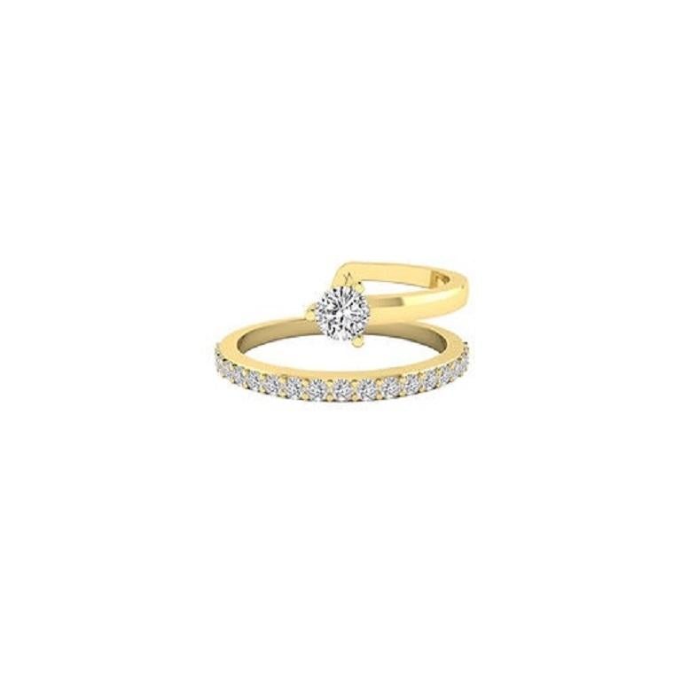 This Diamond Band and a Half Ring in 18K gold showcases a unique design featuring a classic band paired with an additional half band of shimmering diamonds. Modern and sophisticated, it’s perfect for adding subtle sparkle to any ensemble.

Diamond