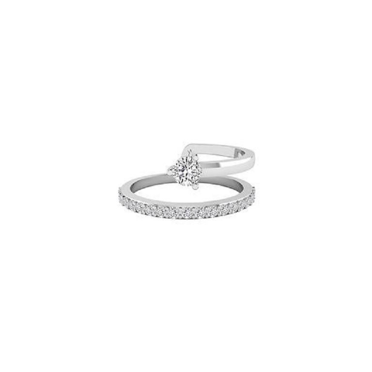 Tanisa Nahata Diamond 0.40ct. Band and a Half Ring in 18Karat Gold. In New Condition For Sale In Hong Kong, HK