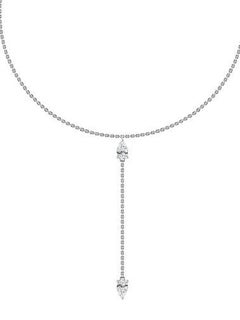 Tanisa Nahata Diamond 0.41ct. Twin Pear Lariat Necklace in 18Karat Gold.
