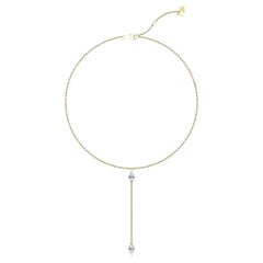 Tanisa Nahata Diamond 0.41ct. Twin Pear Lariat Necklace in 18Karat Gold.