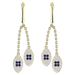 Tanisa Nahata Diamond & sapphire 0.43ct. Evil Eye Earrings in 18Karat Gold.