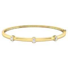 Tanisa Nahata Classic Smaragdschliff Diamant 0,44ct. Armreif aus 18 Karat Gold.