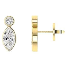 Tanisa Nahata Marquise & Round Diamond 0.45ct. Stud Earrings in 18Karat Gold.