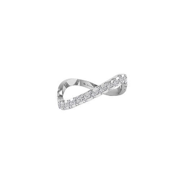 Tanisa Nahata Diamond 0.53ct. Twist Band Ring in 18Karat Gold. In New Condition For Sale In Hong Kong, HK
