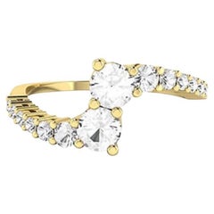 Diamante Tanisa Nahata 0,64ct. Anello Ocean Wave Fancy in oro 18 carati.