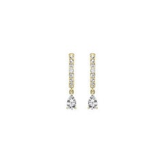 Tanisa Nahata Fancy Twin Pear Hoops Diamond 0.64ct. Earrings in 18Karat Gold.
