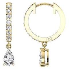 Tanisa Nahata Aros gemelos fantasía pera Diamante 0,64ct. Pendientes de oro de 18 quilates.