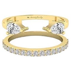 Tanisa Nahata Doble Diamante Abierto Pera 0,66ct. Anillo de oro de 18 quilates.