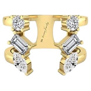 Tanisa Nahata Multi-shape Diamond 0.70ct. Open Ring in 18Karat Gold.
