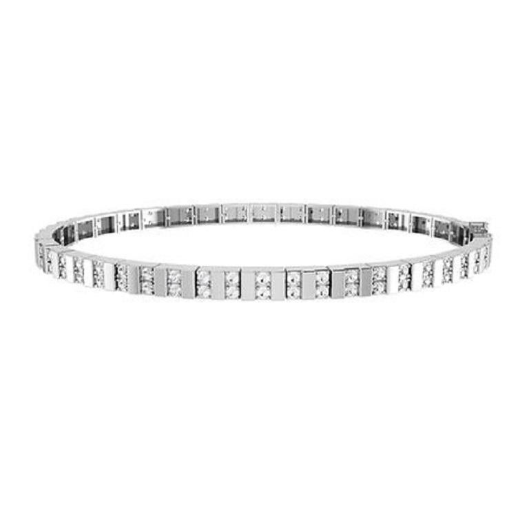 Round Cut Tanisa Nahata Classic Tennis Diamond 0.74ct. Bracelet in 18Karat Gold. For Sale