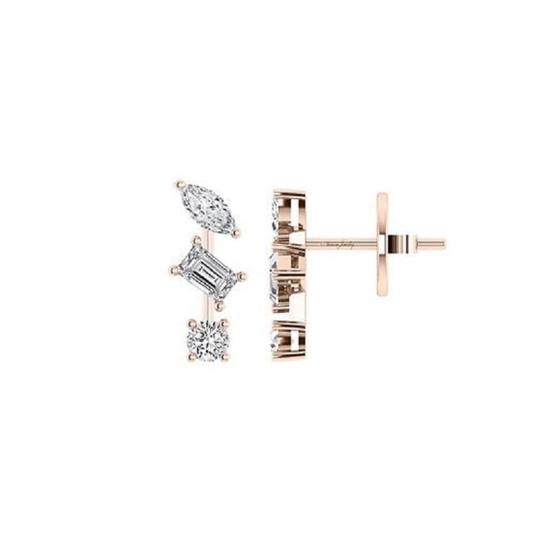 Questi orecchini a goccia con diamanti multiforme in oro 18 carati presentano un'elegante cascata di diamanti di varie forme, che creano movimento e brillantezza a ogni giro. Un perfetto connubio di raffinatezza e stile, questi orecchini sono una