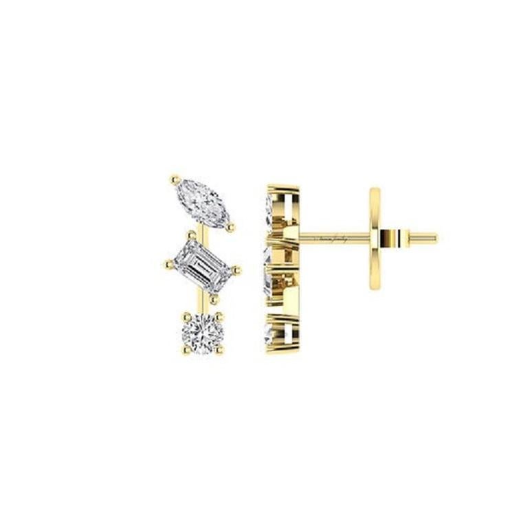 Contemporaneo Tanisa Nahata Diamante Multiforme 0,74ct. Orecchino a goccia in oro 18 carati. in vendita