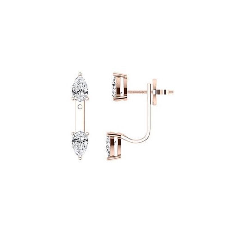 Contemporaneo Diamante Tanisa Nahata 0.82ct. Orecchini a goccia con pera gemella in oro 18 carati. in vendita
