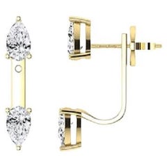 Tanisa Nahata Diamant 0.82ct. Pendants d'oreilles jumelés en or 18 carats.