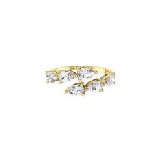 Tanisa Nahata Diamond 0.92ct. Twin Pear Fancy Ring in 18Karat Gold.