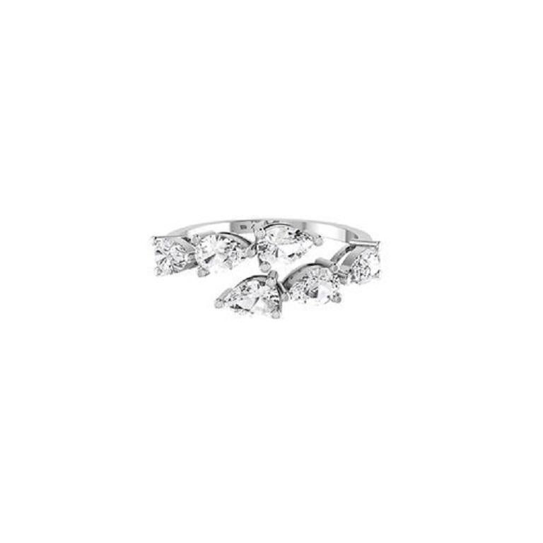 Contemporaneo Diamante Tanisa Nahata 0,92ct. Anello Twin Pear Fancy in oro 18 carati. in vendita