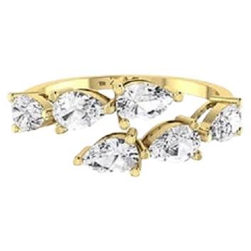 Tanisa Nahata Diamond 0.92ct. Twin Pear Fancy Ring in 18Karat Gold.