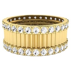 Diamante Tanisa Nahata 0,98 ct. Anillo Fantasía Eternidad Espejo en Oro de 18 Kilates.