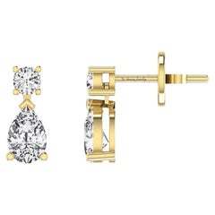 Tanisa Nahata Fancy Twin Pear Drops Diamond 1.00ct. Earrings in 18Karat Gold.