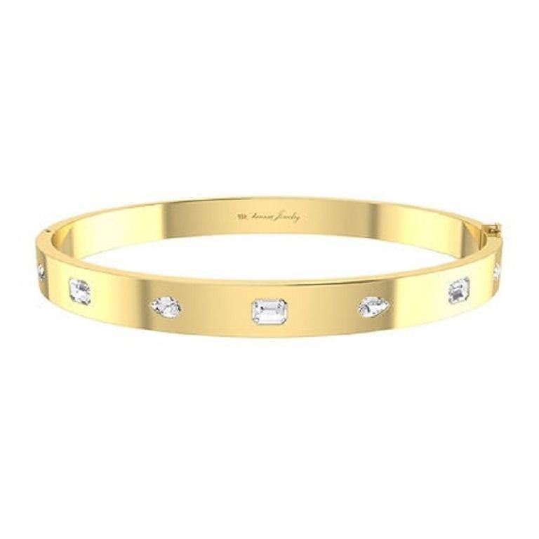 Whiting : le bracelet à diamants Multishape en or blanc, rose et jaune 18 carats
un symbole intemporel d'élégance. Ce bracelet est orné d'une rangée ininterrompue d'éléments en forme de diamant.  Des diamants multiformes, méticuleusement sertis pour