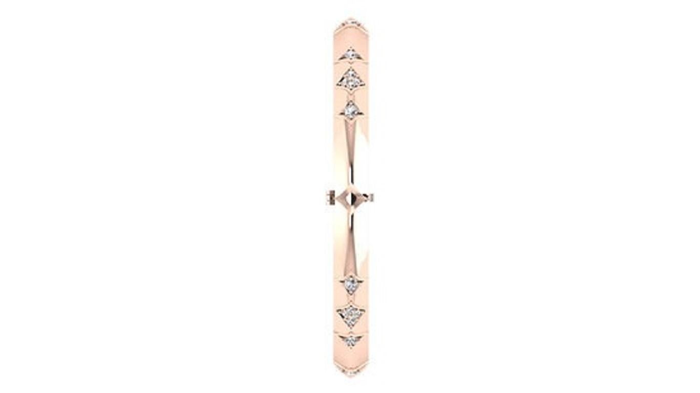 Contemporary Tanisa Nahata Diamond 1.036ct. Modern Reign Fancy Bangle in 18Karat Gold. For Sale