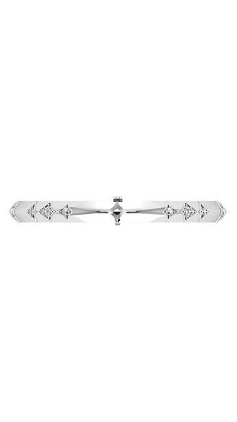 Tanisa Nahata Diamond 1.036ct. Modern Reign Fancy Bangle in 18Karat Gold. For Sale 1