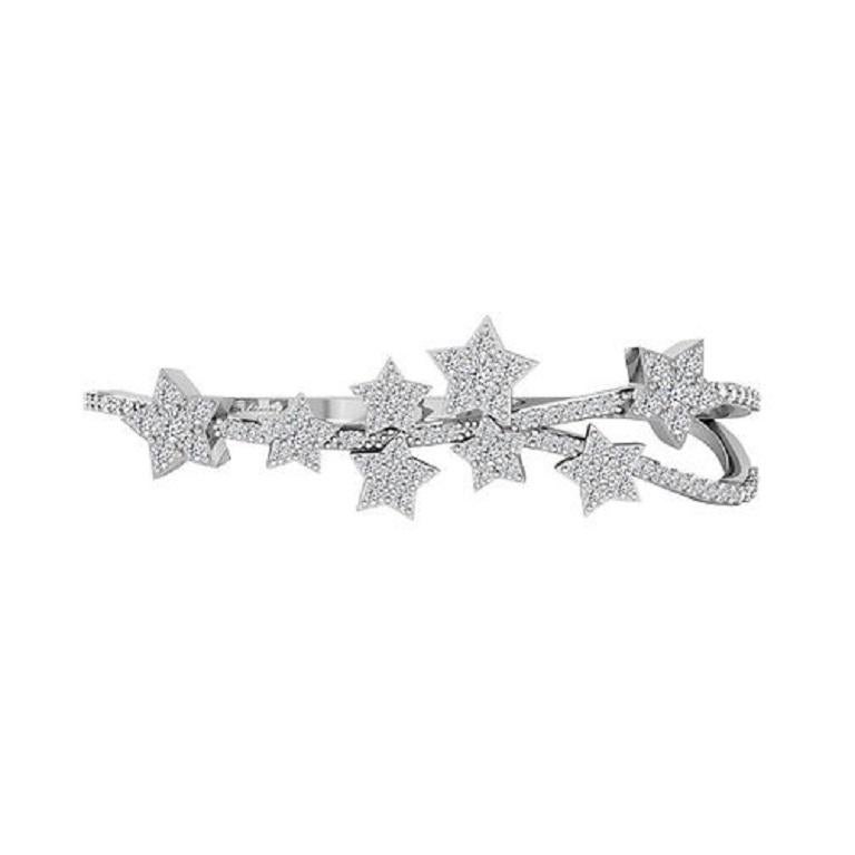 Tanisa Nahata Diamante  1,05ct. Anello a due dita Starry Night in oro 18 carati. In condizioni Nuovo in vendita a Hong Kong, HK