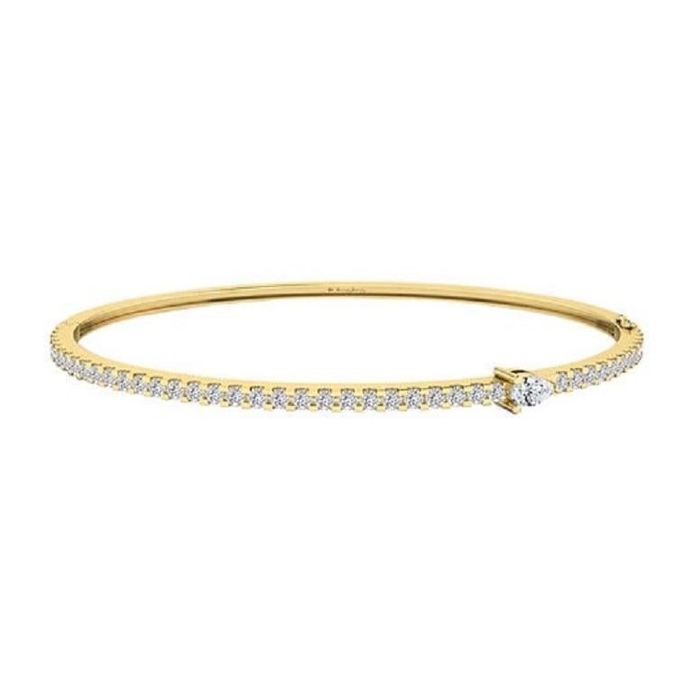 Taglio a goccia Diamante a pera Tanisa Nahata 1,05ct. Bracciale in oro 18 carati. in vendita