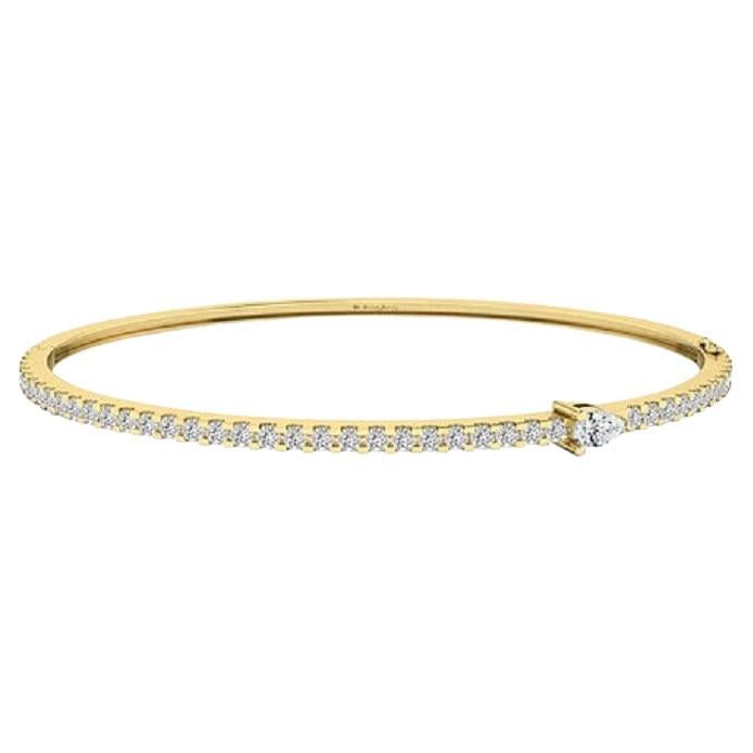 Tanisa Nahata Pear Diamond 1.05ct. Bangle in 18Karat Gold.