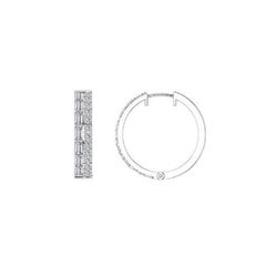 Tanisa Nahata Two Row Diamond 1.07ct. Hoops Earrings in 18Karat Gold.