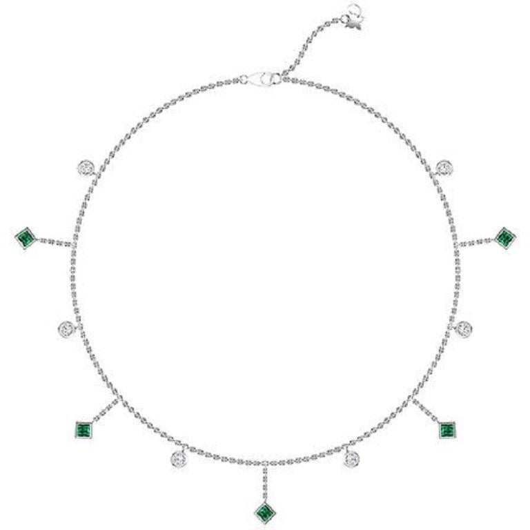 Tanisa Nahata Smeraldo e Diamante 1,27ct. Collana a goccia in oro 18 carati. In condizioni Nuovo in vendita a Hong Kong, HK