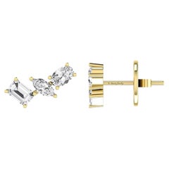 Tanisa Nahata Diamante fantasía multiforma 1,28ct. Pendientes de oro de 18 quilates.