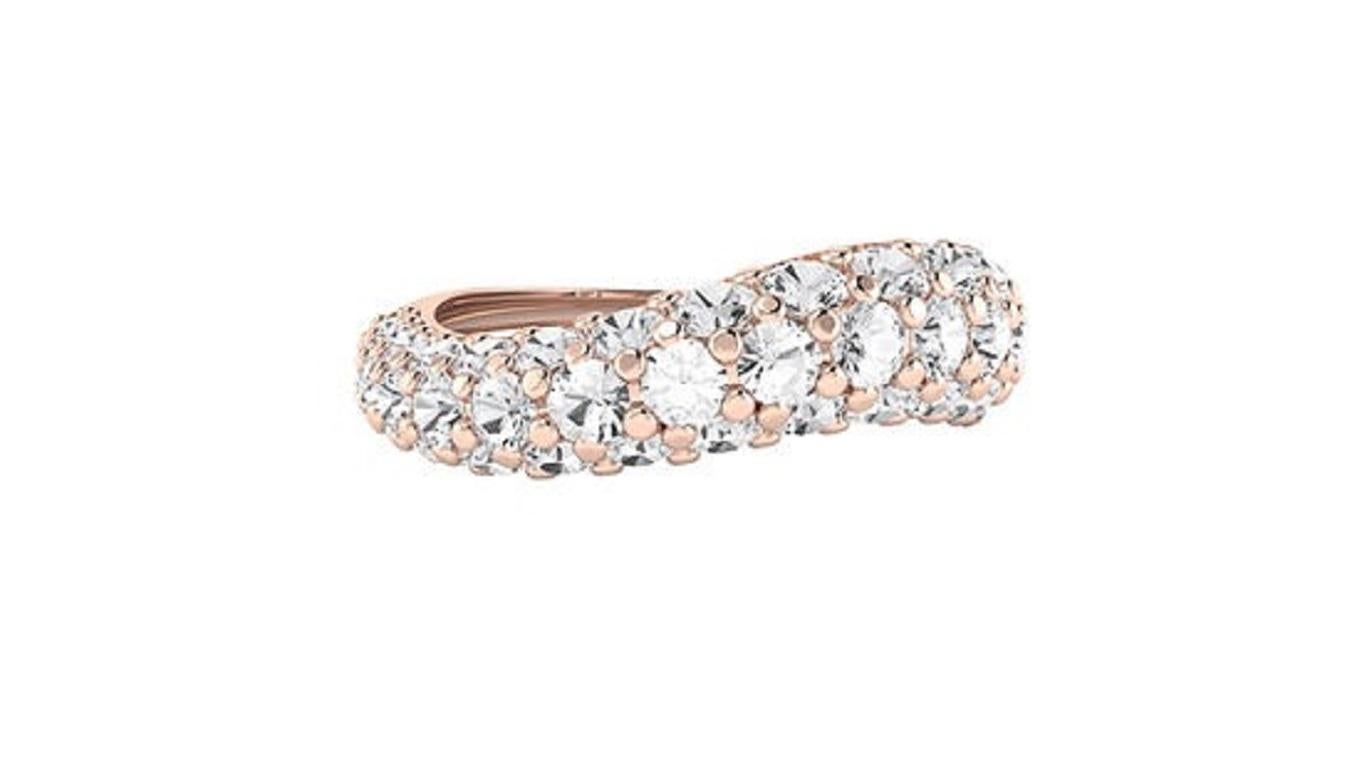 Round Cut Tanisa Nahata Diamond 1.34ct. Classic Band Ring in 18Karat Gold. For Sale