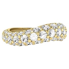 Diamante Tanisa Nahata 1,34 ct. Anillo de banda clásico en oro de 18 quilates.