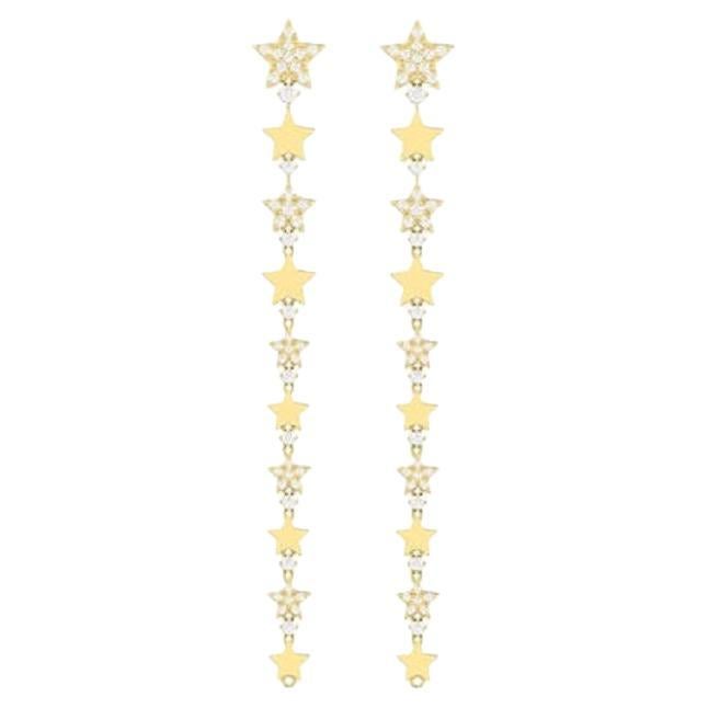 Tanisa Nahata Diamond 1.50ct. Star Fall Dangle Earrings in 18Karat Gold.