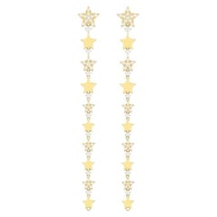 Tanisa Nahata Diamond 1.50ct. Star Fall Dangle Earrings in 18Karat Gold.