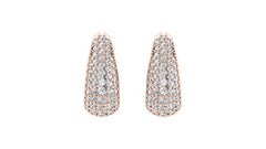 Tanisa Nahata Bold pave Diamond 1,60ct. Orecchini a cerchio in oro 18 carati.