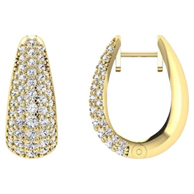 Tanisa Nahata Diamante pavé en negrita 1,60ct. Pendientes de aro en oro de 18 quilates.