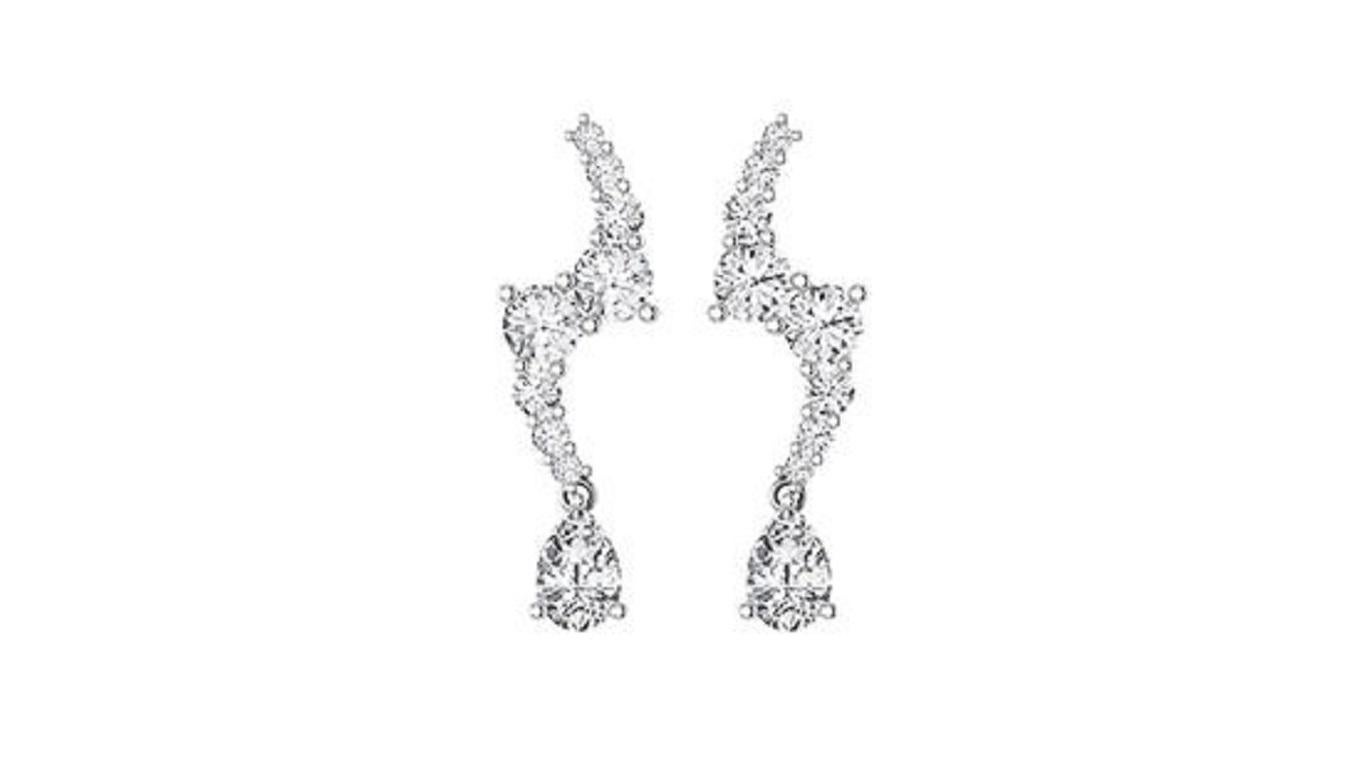 Tanisa Nahata Tears Ocean Wave Tears Diamonds 1,76ct. Boucles d'oreilles en or 18 carats. Neuf - En vente à Hong Kong, HK