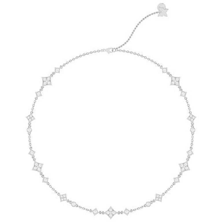 Taglio rotondo Diamante Tanisa Nahata 1,80ct. Collana girocollo Reign Fancy in oro 18 carati. in vendita