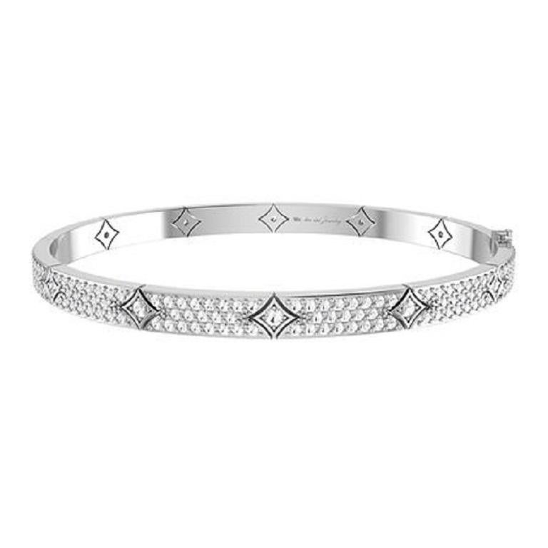 Contemporain Tanisa Nahata Diamant classique 2,00ct. Bracelet de règne pavé en or 18 carats... en vente