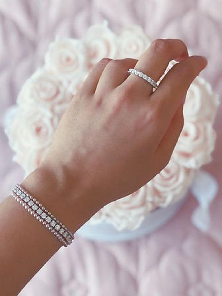 Tanisa Nahata Eternidad Diamante 2,00ct. Anillo de fantasía en oro de 18 quilates. Contemporáneo en venta