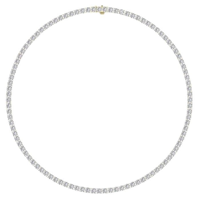 Tanisa Nahata Diamant 20 Karat. Tennis-Halskette aus 18 Karat Gold. im Angebot