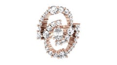 Tanisa Nahata Ocean Wave Statement Diamond 2.30ct. Ring in 18KWYG.