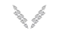 Tanisa Nahata Diamante doble pera 2,40ct. Pendientes Escalador de oro de 18 quilates.