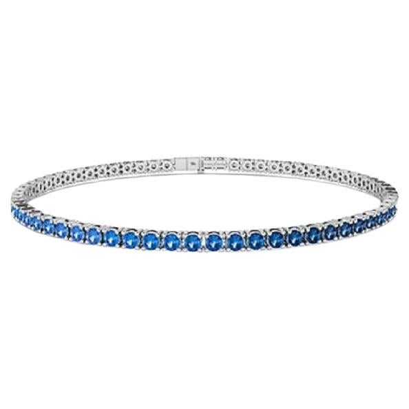 Tanisa Nahata Ombre Blue Sapphire 2.58ct. Tennis Bracelet in 18K Gold.