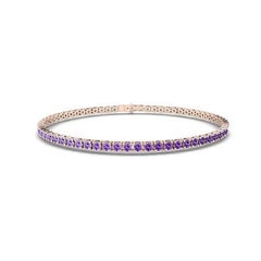 Tanisa Nahata Ombre Purple Sapphire 2.58ct. Tennis Bracelet in 18Karat Gold.